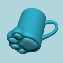 cat paw - cute creative stl art cup print printable printer pet animal collectible collection 3d print model - Mito3D