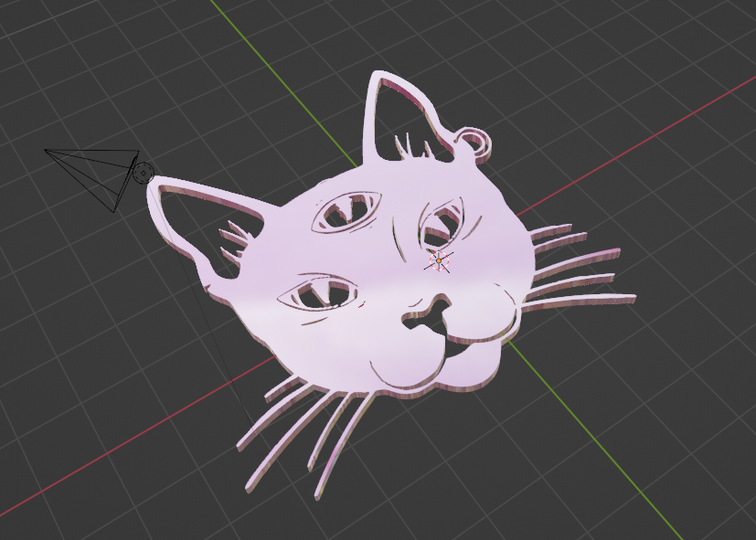 gatto pendente collana orecchini grunge alternativa 3D print model - Mito3D