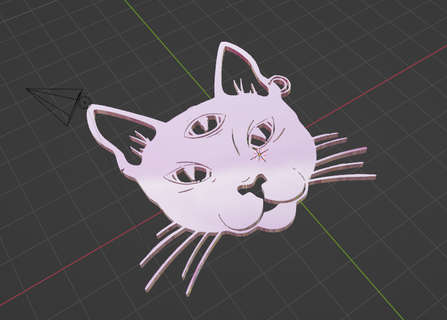 gato colgante pendiente gato colgante pendiente collar pendientes grunge alternativa 3d print model - Mito3D