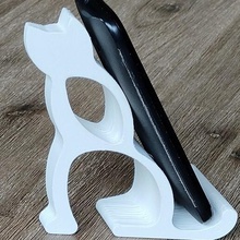 kedi phone holder telefon Kulp destek gadget hayvan Sanat pla ayakta durmak binmek piksel phone_mount desk_mount iphone_stand akıllı cep telefonu 3d print model - Mito3D