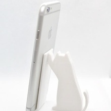 gatto telefono stand gadget cellulare 3d print model - Mito3D
