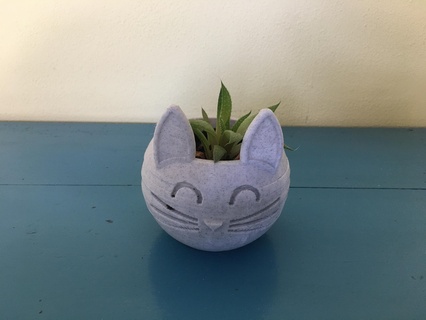 kedi bitki tencere saksı saksısı ev sulu bitkiler 3d print model - Mito3D