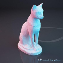 cat poly yiixpe chat egypt games toy game re-entry supply car street figurines concept robot art black girls cute manga anime skull model telephone camping beach covid animal decoration 3d print model - Mito3D