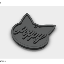 cat poppy tag fashion 3d print model - Mito3D