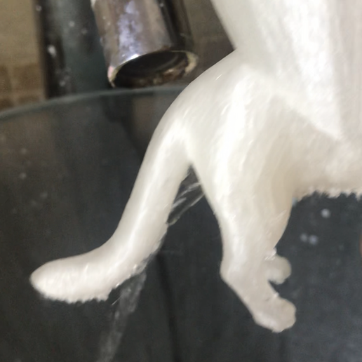 gato maceta agua drenaje gracioso Mancha regando agujero boca plantador 3D print model - Mito3D