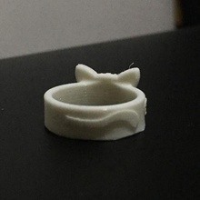 gato anillo joyería joya bff lindo pata gatito niños juguete 3d print model - Mito3D