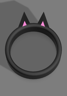 Katze Ring Kitty Verteidigung 3d print model - Mito3D