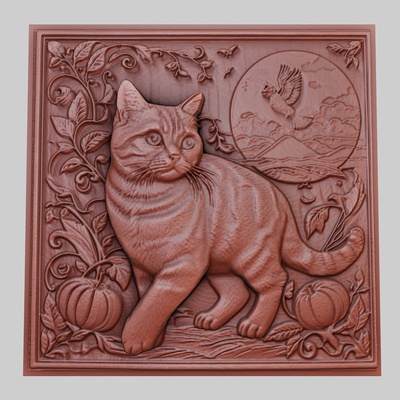 katze streift schweigend 3d drucker modell tier obj stl kunst 3dmodel skulptur tierwelt säugetier vogel reptil raubtier pflanzenfresser meereslebewesen natur druckbar linderung yeggi mito3d 3d print model - Mito3D