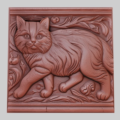 gatto vagabondaggio silenziosamente 3d stampante modello animale obj stl arte 3dmodel scultura fauna selvatica mammifero uccello rettile predatore erbivoro creatura marina natura stampabile sollievo yeggi mito3d 3d print model - Mito3D