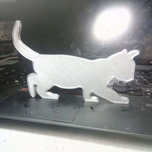 gato silueta animal animales bebé decoración 3d print model - Mito3D