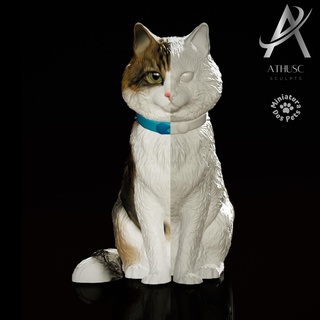 chat séance v2 art mignonne duveteux minou chaton félin animal compagnie corps 3d print model - Mito3D