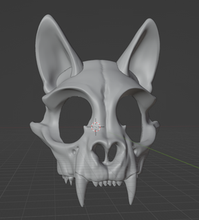 kedi kafatası yarım maske 3d print model - Mito3D