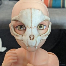 cat skull mask 1 3 bjd prop bldc doll props 3d print model - Mito3D