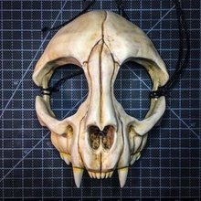 gato crânio mascarar moda ossos traje Bruxas esqueleto assustador 3d print model - Mito3D
