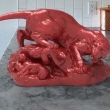 chat serpent puma Lion sculpture sculptures 3d print model - Mito3D