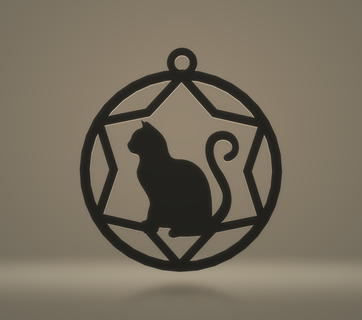 gato Estrela Natal bola noel bebe decoração gatinho Chatton amar coração suspensão gancho 3d print model - Mito3D