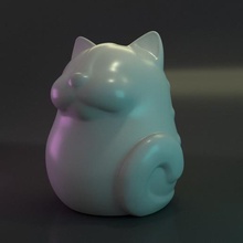 cat urn home caturn ashescontainer decor 3dprinted 3dmodel 3d impression urnadegato cats 3d print model - Mito3D