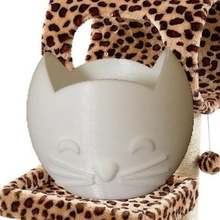 gato de los vasos casa maceta la olla contenedor suculentas suculento bote 3d print model - Mito3D