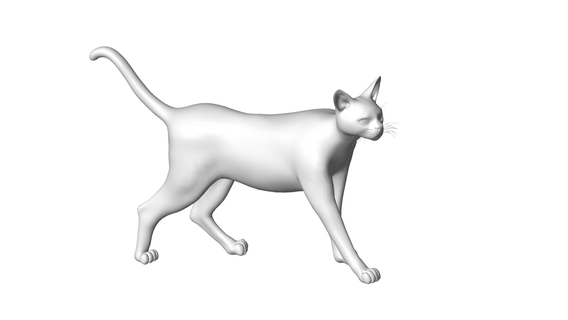 gato caminar 3d print model - Mito3D