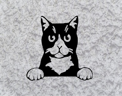 gatto parete decorazione casa Luna deco vegano animale tavolo 3d print model - Mito3D