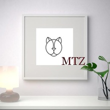 gato de la pared escultura en 2d art 3d print model - Mito3D