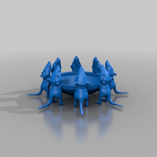 cat-Wasser-Schüssel - kleines Ratten home Haustiere 3D print model - Mito3D