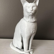 gato piscadela arte 3d print model - Mito3D