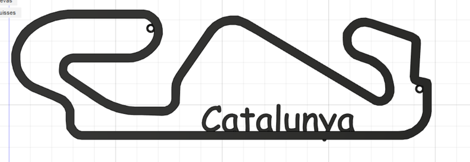 Catalunya circuito parete decorazione f1 3d print model - Mito3D