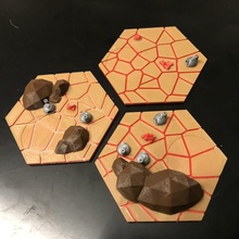 catan, tijolo, telhas de - bico simples multi-camadas cor jogo jogos colonizadores catan 3d print model - Mito3D