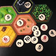 catan, número de tokens jogo os números peça peças colonos colonizadores catan jogos 3d print model - Mito3D