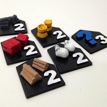 catan ports game harbor pieces settlers token tokens trade games 3d print model - Mito3D