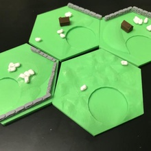catan wool tiles - single nozzle multi-color layers game games tile settlers 3d print model - Mito3D