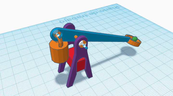 katapult bälle spiel spielzeuge mechaniker spiele mediaval mittelalterlich 3d print model - Mito3D