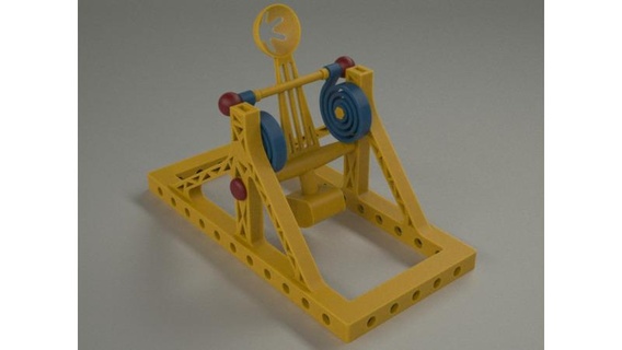 catapulta brinquedo 2 jogos brinquedos conjunto acessórios 3d print model - Mito3D