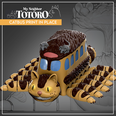 catbus my vecino totoro tororó anime juguete impresión in sitio arte figura lindo kawaii 3d print model - Mito3D