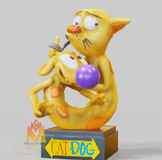 catdog - canine-standing pose-fanart figurine droopy snoopy charles schulz cute statue shelve display sculpture anime cartoon fanart canine dog 3d print model - Mito3D