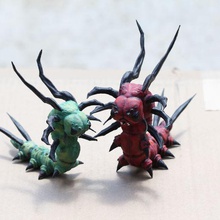 caterkillar caterpillar sculpture art deadly horror scary sci fi fantasy model creature monster 3d print model - Mito3D
