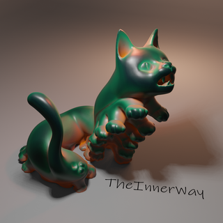 caterpillar cat chimera art toy cute sculpture character figurine 3d print model - Mito3D