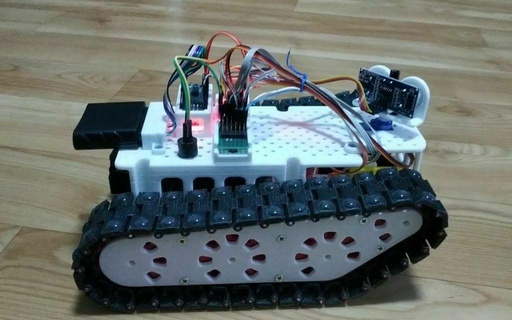 caterpillar robot moves along randomly selected route arduino electronics robotics robots bots 3d print model - Mito3D