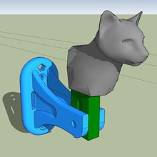 gato de cabeza persianas bloque casa bloqueados faceta el chat la ventana anti-viento gadget animal 3d print model - Mito3D