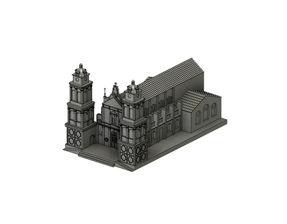 katedral bazilika st Lawrence Noel Baba cruz Bolivya mimari detay bina anıt dönüm noktası tanınmış güney Amerika İspanyol Katolik 3d print model - Mito3D