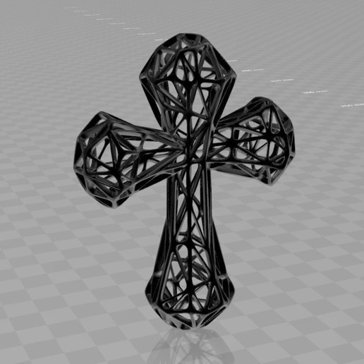 cruz católica a moda sinal 3D print model - Mito3D