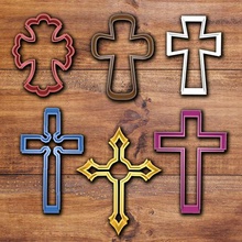 catholic crosses cookie cutter set home christ jesus god cross fondant 3d print model - Mito3D