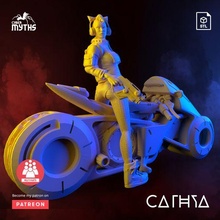 cathya 32mm multiparts cyber myths stl miniatures figures warhammer 40k tabletop miniwargaming 3dmodeling fantasy cyberpunk scifi punk cybermyhts 3d print model - Mito3D