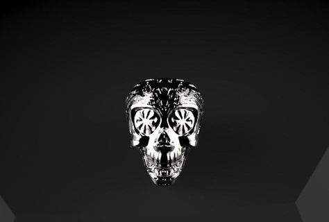 catrina ring skull jewel 3d print model - Mito3D