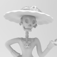 catrina cranio art messicano giocattolo arte giocattoli 3d print model - Mito3D