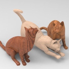 gatos arte gato cachorro ratos miao 3d print model - Mito3D