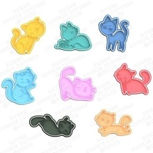 cats cookie cutter set 8 set stamp cookie cookies cook cutter home cithen cutters cutter set cartoon cat cats animal