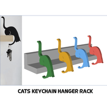 cats keychain hanger rack gadget 2019 idea new holder cat key chain plant pot hanging shelf shelves keys 3d print model - Mito3D