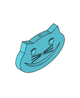 chats pendentif boucle d'oreille porte clés Coaster chat bande annonce gueule bois 3d print model - Mito3D